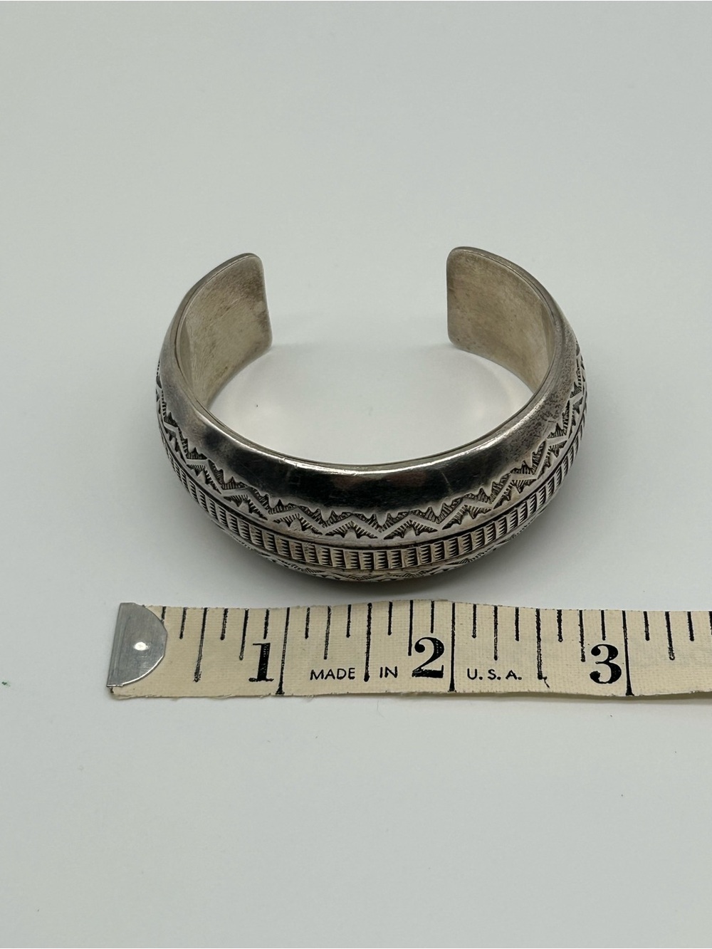 Vintage Allison Snowhawk Lee Navajo Sterling Silver Cuff Bracelet